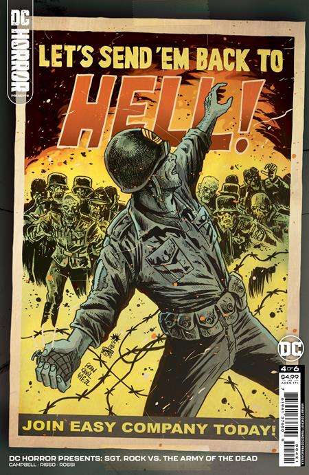 DC HORROR PRESENTS SGT ROCK VS THE ARMY OF THE DEAD #4 (OF 6) CVR B FRANCESCO FRANCAVILLA CARD STOCK