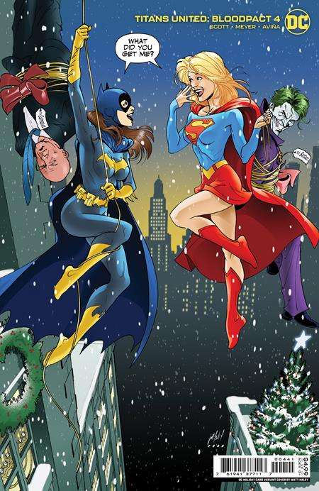 TITANS UNITED BLOODPACT #4 (OF 6) CVR C MATT HALEY DC HOLIDAY CARD CARD STOCK VARIANT