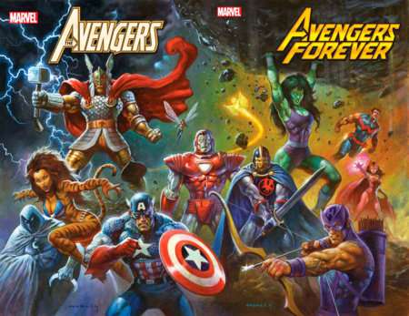 AVENGERS FOREVER #13 HORLEY 80'S AVENGERS ASSEMBLE CONNECTING VARIANT