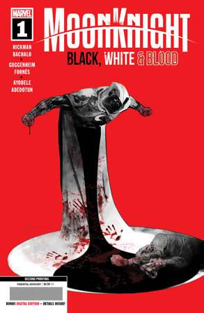 MOON KNIGHT: BLACK, WHITE & BLOOD #1 SIENKIEWICZ 2ND PRINTING VARIANT