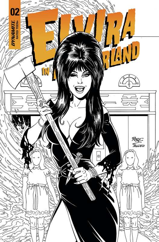 ELVIRA IN HORRORLAND #2 CVR F 1:15 RATIO VARIANT ROYLE B&W