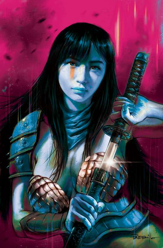 SAMURAI SONJA #1 CVR V 1:10 FOC RATIO VARIANT PARRILLO ULTRAVIOLET