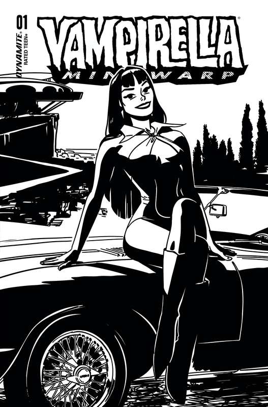 VAMPIRELLA MINDWARP #2 CVR M 1:7 FOC RATIO VARIANT CASE B&W