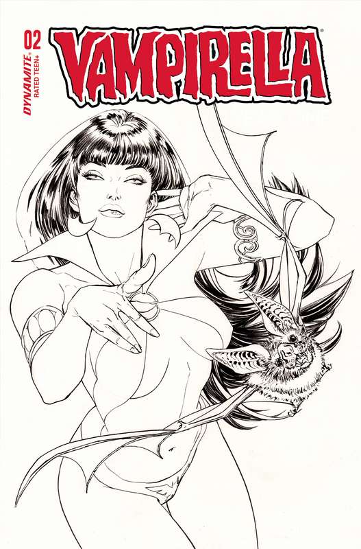 VAMPIRELLA YEAR ONE #2 CVR Q 1:7 FOC RATIO VARIANT MARCH B&W