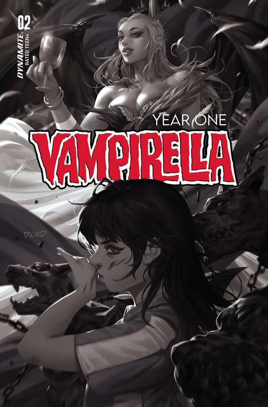 VAMPIRELLA YEAR ONE #2 CVR R 1:10 FOC RATIO VARIANT CHEW B&W