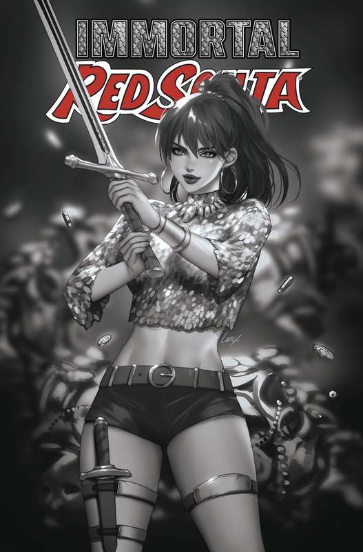 IMMORTAL RED SONJA #2 CVR F 1:10 RATIO VARIANT LEIRIX LI B&W