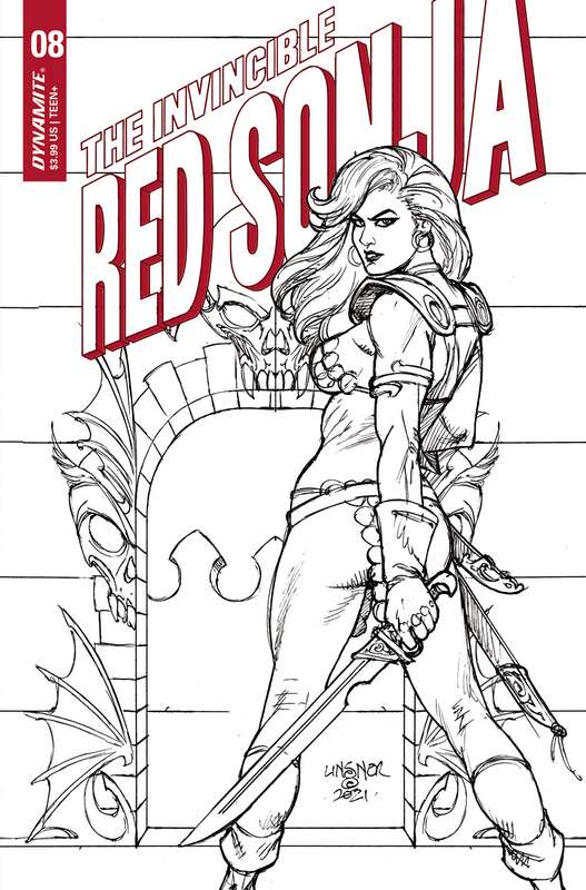 INVINCIBLE RED SONJA #8 CVR I 1:25 RATIO VARIANT LINSNER B&W