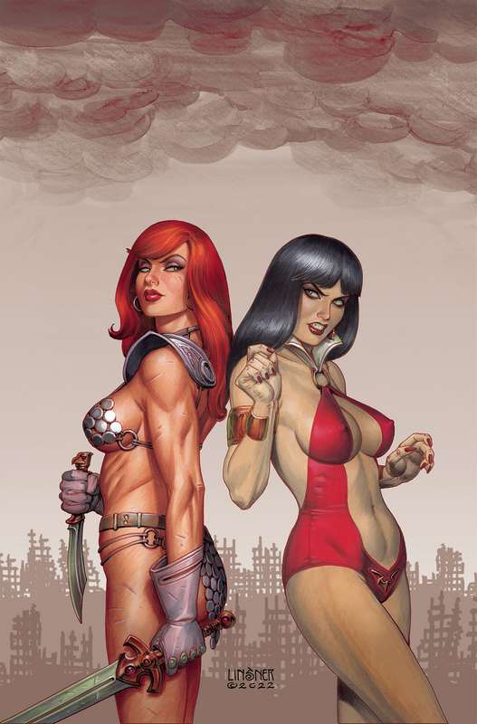 VAMPIRELLA VS RED SONJA #1 CVR K 1:30 RATIO VARIANT LINSNER VIRGIN