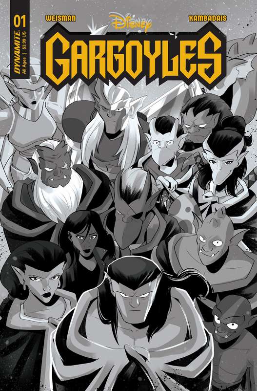 GARGOYLES #1 CVR ZG 1:10 FOC RATIO VARIANT KAMBADAIS B&W