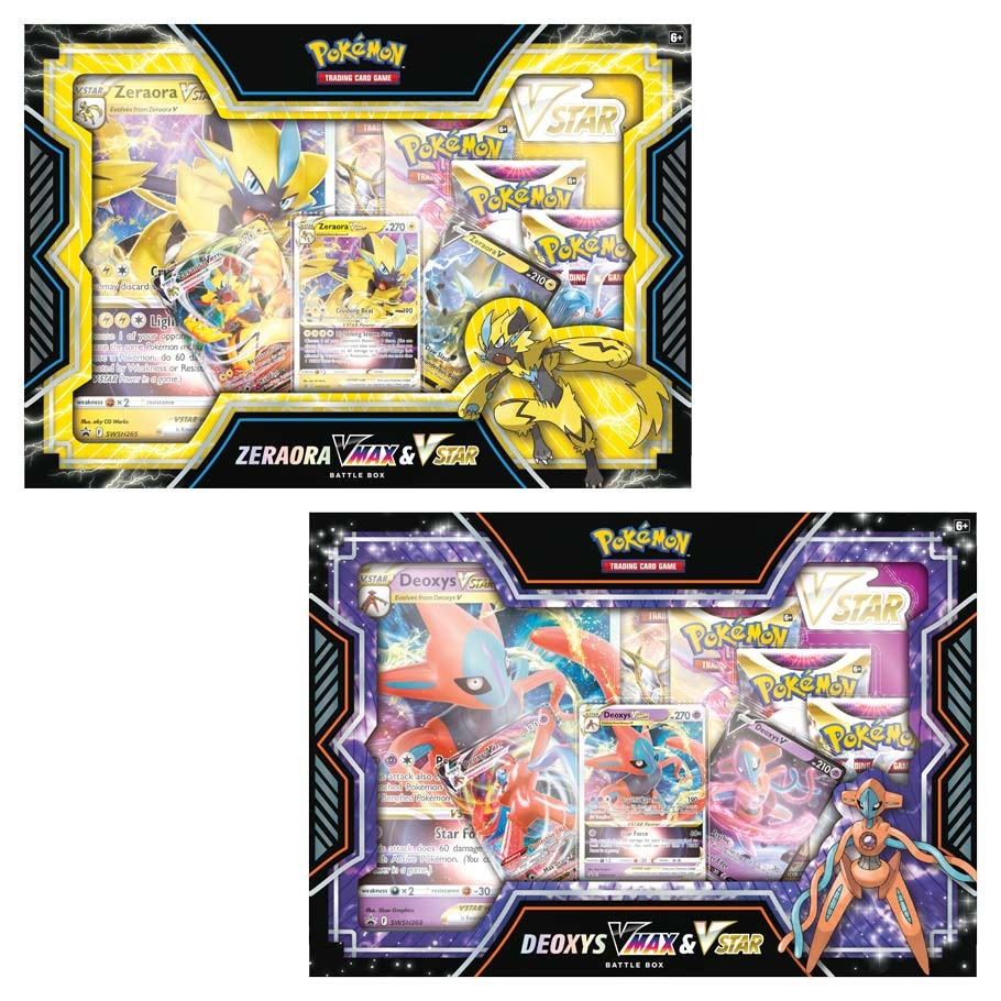 Pokemon TCG (PKMN): Deoxys OR Zeraora VMAX VSTAR Battle Box