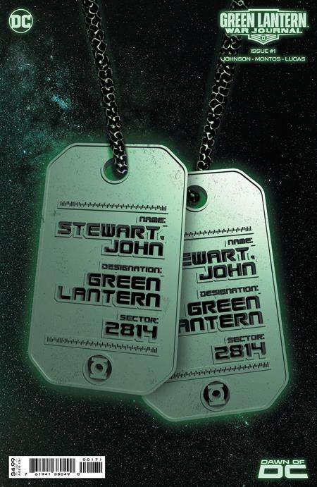 GREEN LANTERN WAR JOURNAL #1 CVR E JOHN STEWART GLOW-IN-THE-DARK DOG TAG CARD STOCK VARIANT