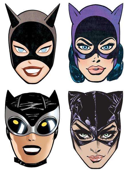 BATMAN DAY 2023 - CATWOMAN PAPER MASKS INC 1:1 (SET OF 4)