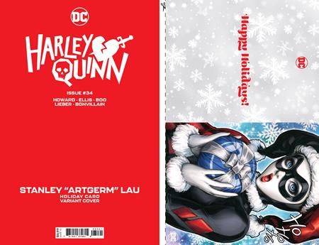 HARLEY QUINN #34 CVR C STANLEY ARTGERM LAU DC HOLIDAY CARD SPECIAL EDITION VARIANT