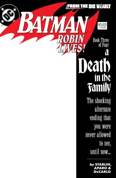 BATMAN #428 ROBIN LIVES (ONE SHOT) CVR B BLANK CARD STOCK VARIANT