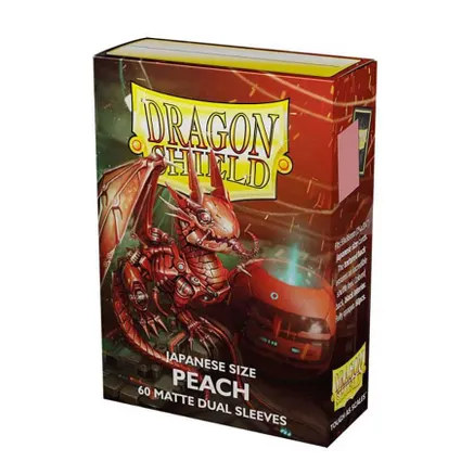 DRAGON SHEILD JAP SIZE PEACH MATTE 60 DUEL SLEEVES