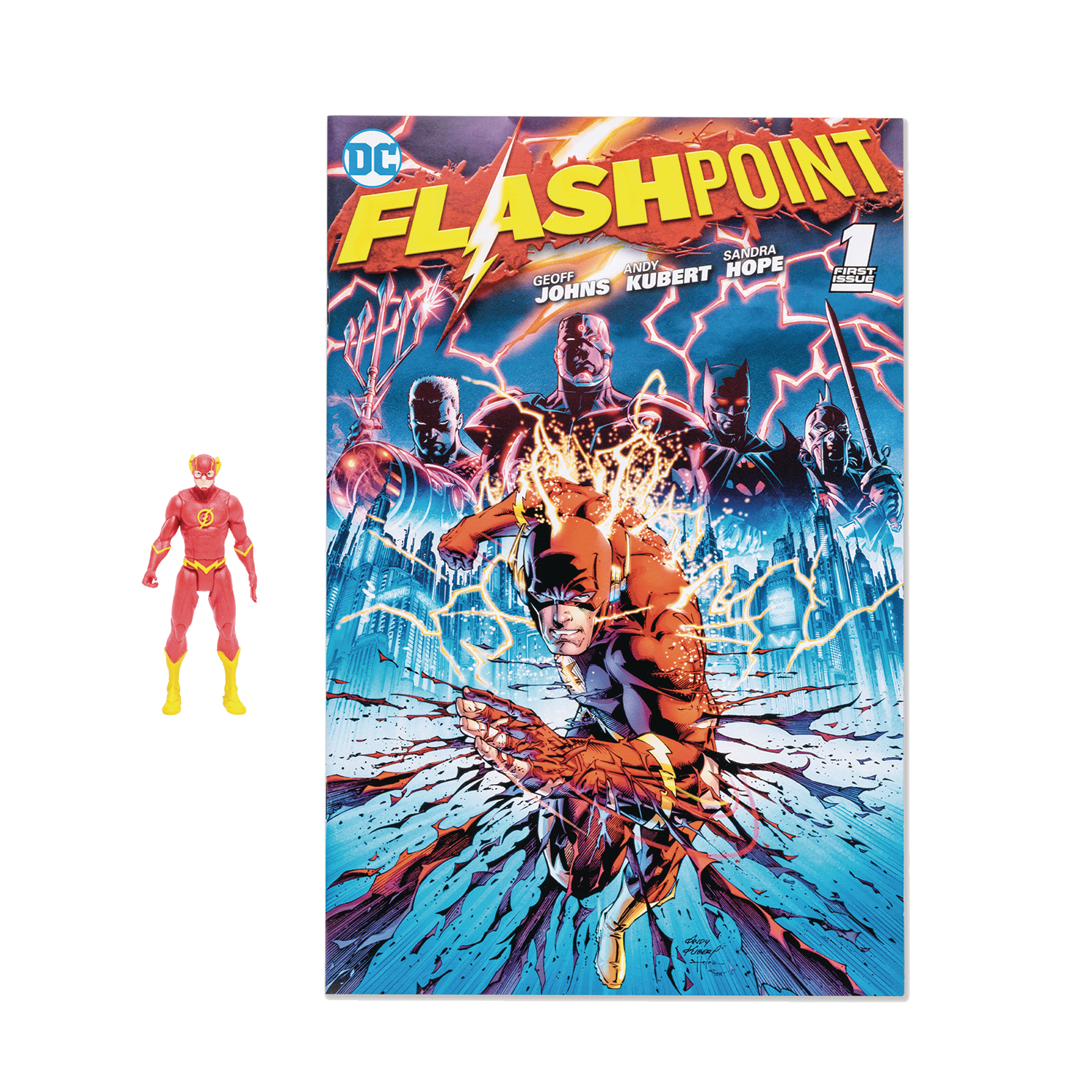 DC DIRECT WV1 FLASHPOINT FLASH 3IN ACTION FIGURE WITH COMIC BOOK