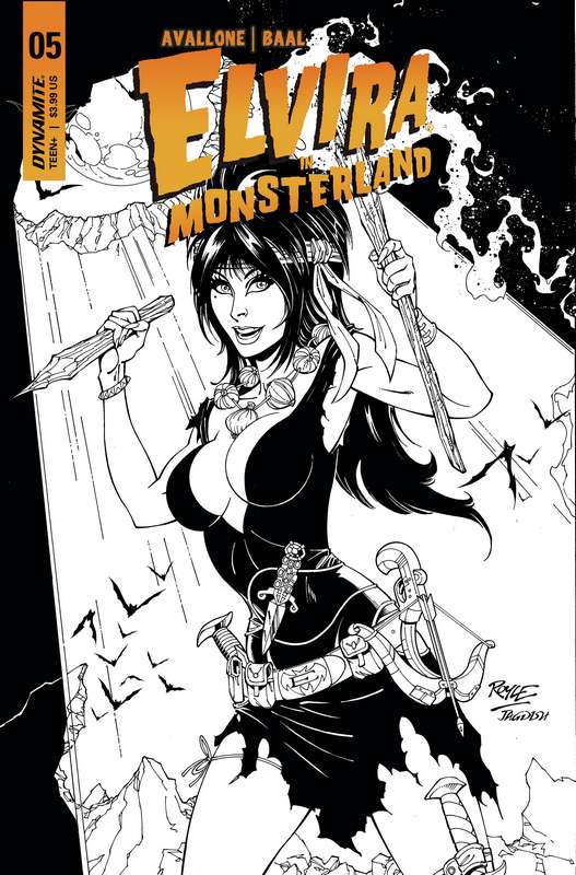 ELVIRA IN MONSTERLAND #5 CVR F 1:10 RATIO VARIANT ROYLE B&W