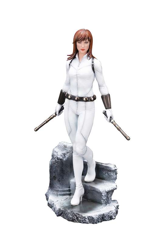 MARVEL UNIVIVERSE BLACK WIDOW WHITE COSTUME PX ARTFX PREMIER