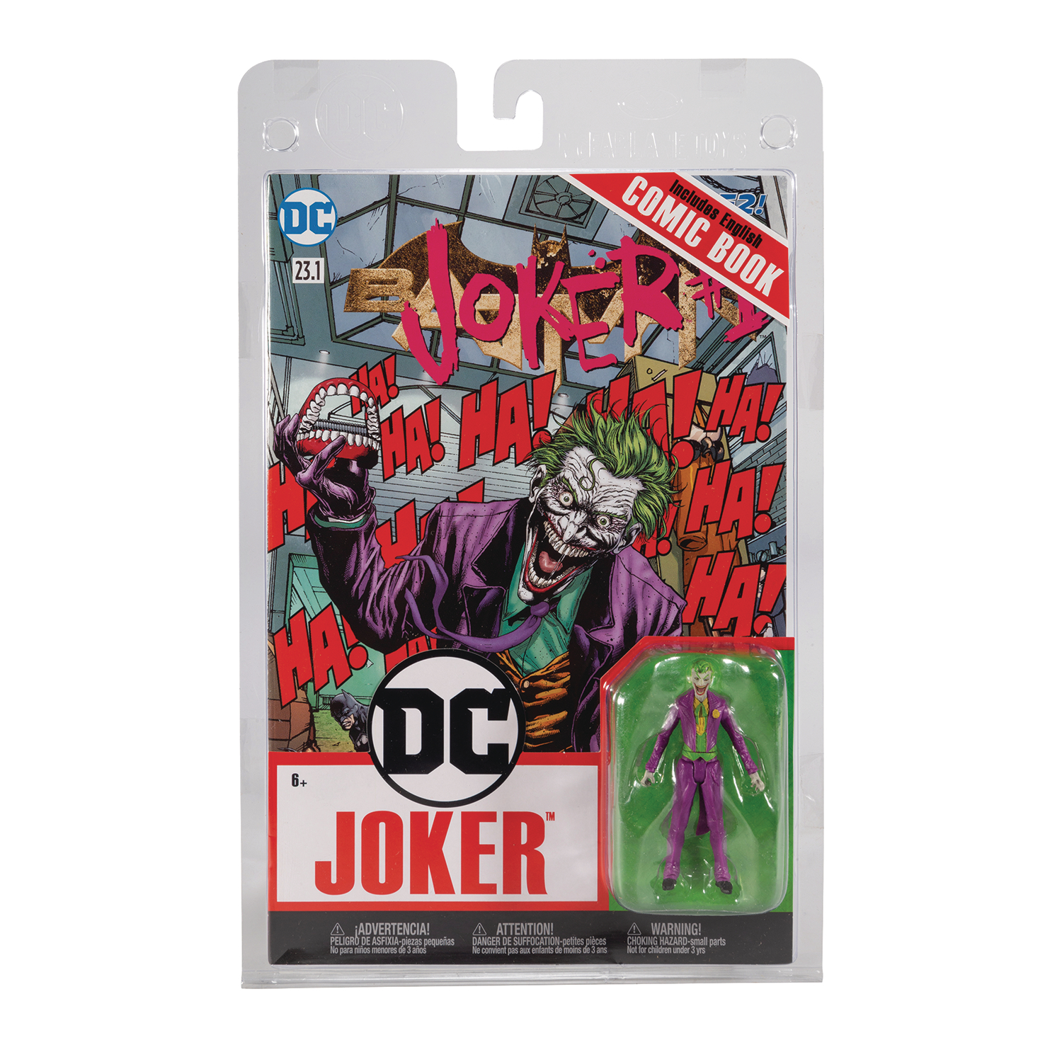 DC DIRECT WV2 REBIRTH JOKER 3IN ACTION FIGURE WITH COMIC