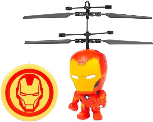 Marvel Iron Man Flying Figure IR UFO Big Head Helicopter