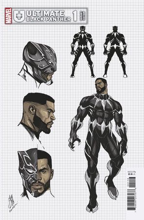 ULTIMATE BLACK PANTHER #1 STEFANO CASELLI DESIGN 1:10 RATIO VARIANT