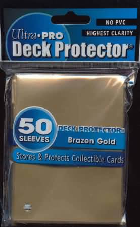 Ultra Pro Deck Protector Standard Sized Sleeves- Brazen Gold